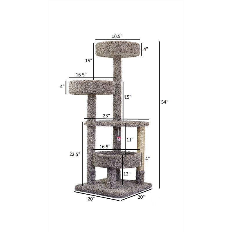 New Cat Condos 54" Cat Tree Wayfair